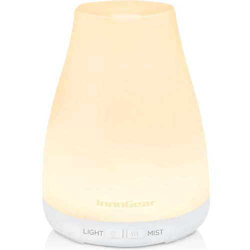 InnoGear Essential Oil Diffuser Ultrasonic Diffusers for Home, Basic White