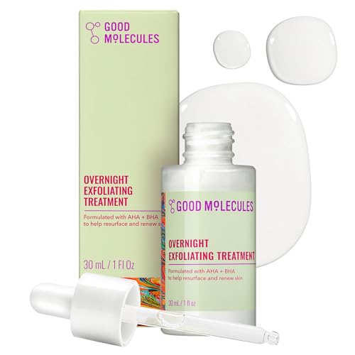 Good Molecules Overnight Exfoliating Treatment, AHA BHA Exfoliant, 1 fl oz