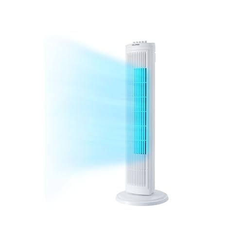 PELONIS 30 Inch Tower Fan for Bedroom, Quiet Oscillating Standing Fan with 3 Speeds, Portable Cooling Fan for Home Office Dorm Room, Auto-off Timer, White, PFT28A2BWW