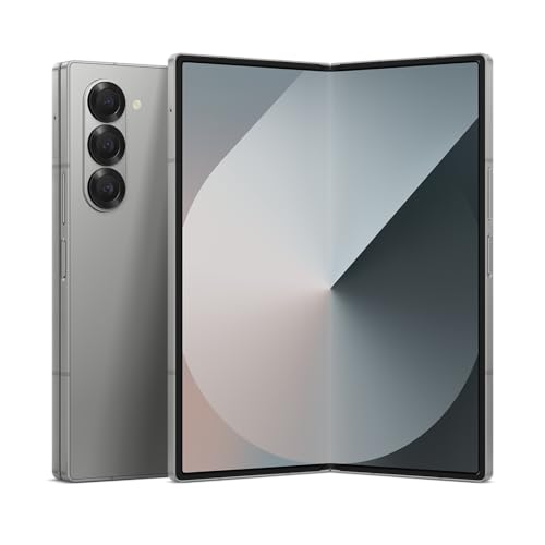 Samsung Galaxy Z Fold 6 AI Cell Phone, 256GB Unlocked Silver Shadow (Renewed)