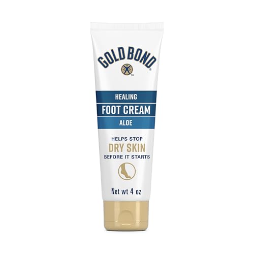 Gold Bond Healing Foot Cream for Dry Feet and Cracked Heels, 4 Oz With Aloe