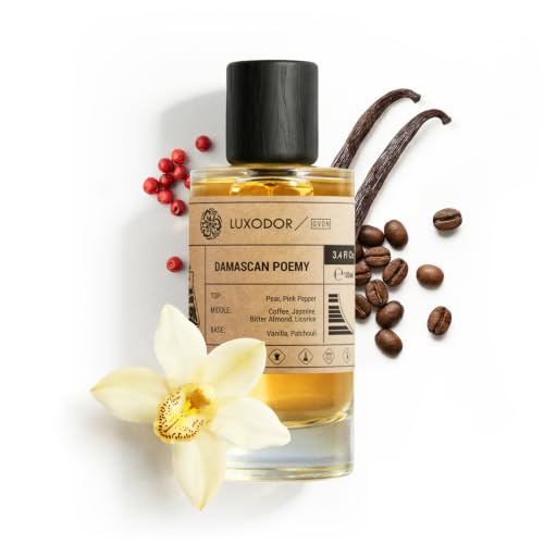 Luxodor Inspired by Y S.L's B.lack O.pium 3.4 fl. oz (100ml) Damascus Poemy, Women’s Dupes Fragrances | Long Lasting Perfume Vanilla for Women | Womens Perfume