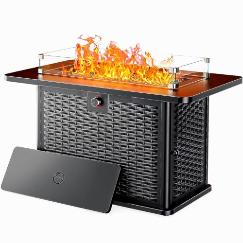 Ciays 43-Inch Rectangular Propane Fire Pit