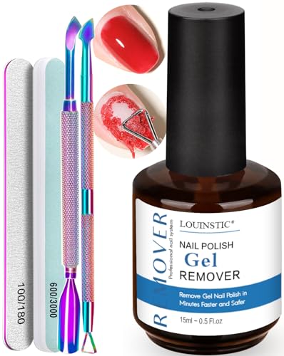 Gel Nail Polish Remover, 15ml Gel Remover for Nails No Need to Soak or Wrap