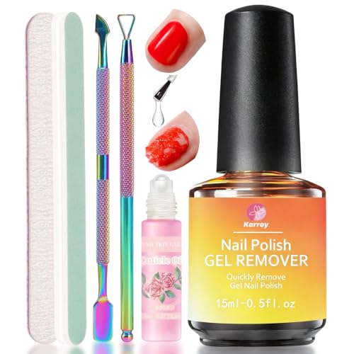 Gel Nail Polish Remover 15ml, Easily Remove Gel Polish Professional Remover