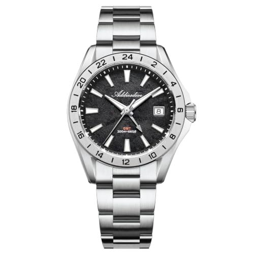 ADDIESDIVE 200m Waterproof GMT Watch Date Display Sapphire Crystal Analog
