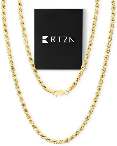 RTZN® Gold Plated Rope Chain for Men – 3mm