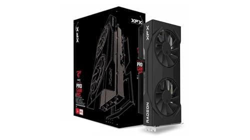 XFX Swift AMD Radeon RX 9060 XT OC Gaming Edition with 16GB GDDR6 HDMI 2xDP, RDNA 4 RX-96TSW16BQ, Graphics Card, Compatible with Desktop PCs