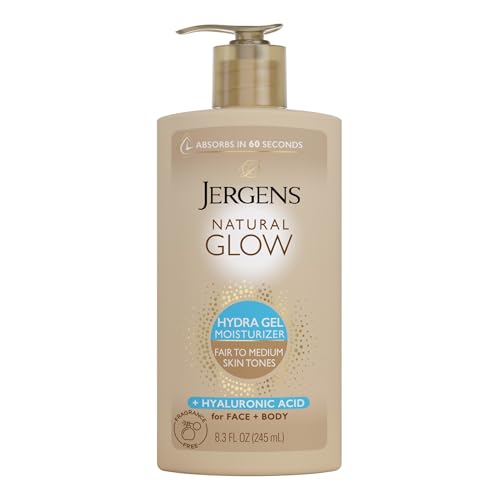 Jergens Natural Glow Hydra Gel Self Tanner, Fair to Medium, 8.3 fl oz