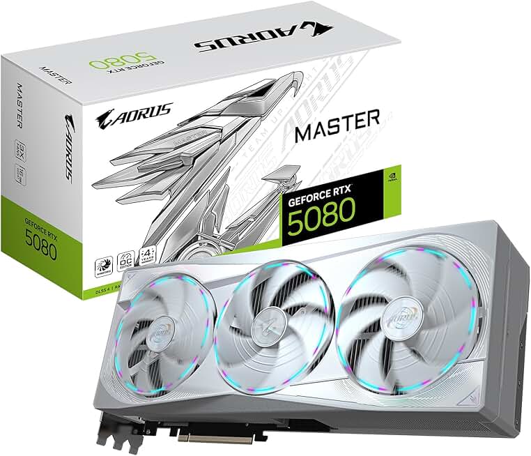 GIGABYTE AORUS GeForce RTX 5080 Master ICE 16G Graphics Card