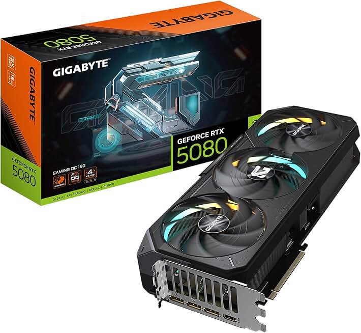 GIGABYTE GeForce RTX 5080 Gaming OC 16G Graphics Card