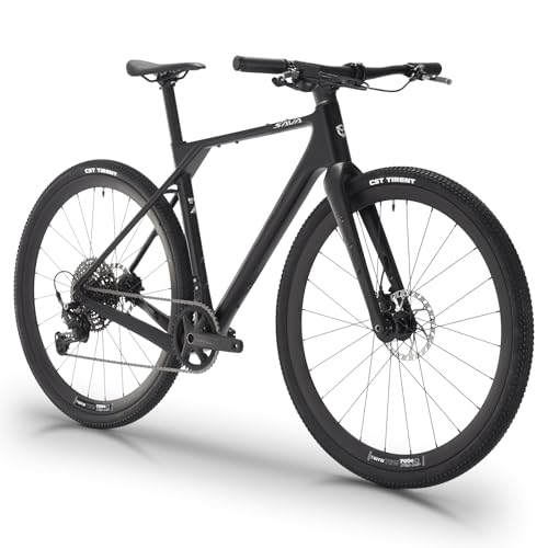 SAVADECK Carbon Gravel Bike - T800 Carbon Frame & Fork | Shimano U6000 11-Speed Groupset | Hydraulic Disc Brakes | 700CX40mm All-Terrain Tires | Men & Women Road/Off-Road Bicycle (Black, 51cm)