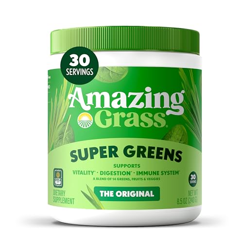Amazing Grass Super Greens Powder Original, 30 Servings, 8.5 oz