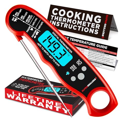 Alpha Grillers Instant Read Meat Thermometer Digital, Cooking, Food, Grill
