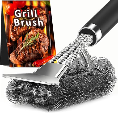 TNTOR Grill Brush with Scraper, 18" Adjustable Handle BBQ Grill Brush