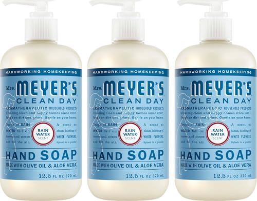 MRS. MEYER'S CLEAN DAY Hand Soap, Rain Water Scent, 12.5 Fl Oz Bottle - 3 Pack