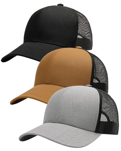 FURTALK Mens Trucker Hat Structured Mesh Baseball Cap Adjustable Classic