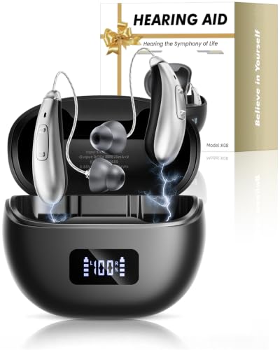 Hearing Aids for Seniors & Adults, 5-Level volume, 100-Hour battery life