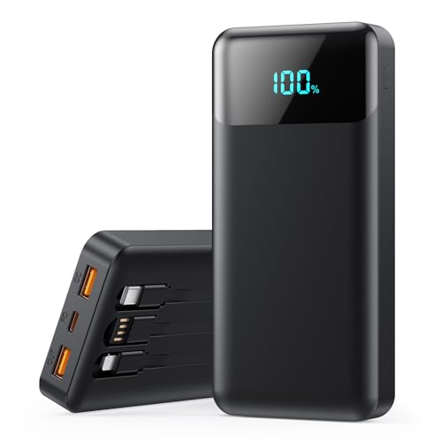 Portable Charger Power Bank 40800mAh with 3 Built-in Cables, 25W Fast Phone Charging Portable Battery Pack