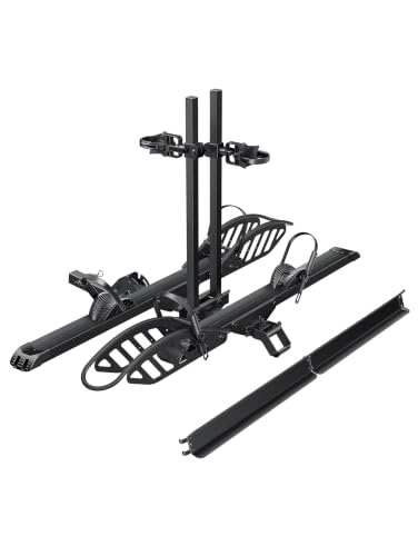 Young Electric Ebike Rack with Ramp 200 lbs 2-Bike Rack Hitch Mount
