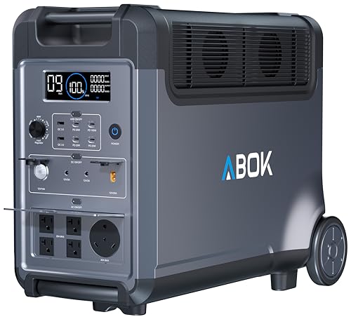 ABOK Ark3600 Portable Power Station 3600W, 3840Wh LiFePO4 Battery