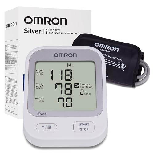 OMRON Silver Blood Pressure Monitor & Upper Arm Blood Pressure Cuff