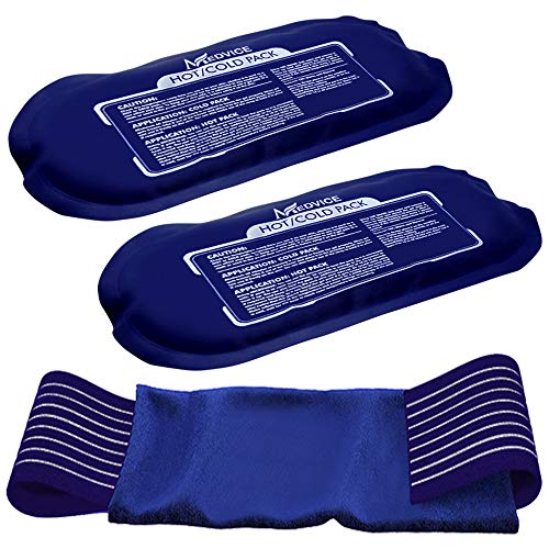 Reusable Hot and Cold Ice Packs for Injuries (3-Piece Set), Joint Pain
