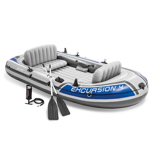 Intex 68324EP Excursion 4 Inflatable Boat Set