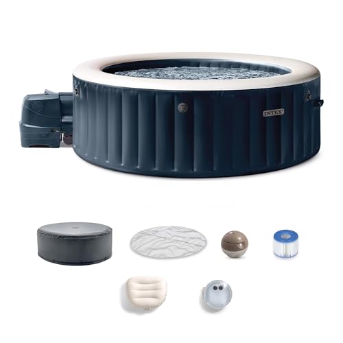 INTEX PureSpa 6 Person Inflatable Hot Tub with Energy-Efficient Spa Cover 28431EH