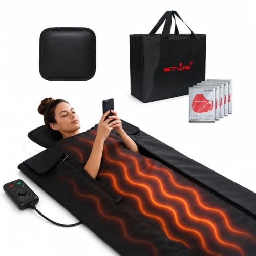 BTWS Infrared Sauna Blanket –Low EMF Safe with Support Pillow,Size 6 ft x 2.6 ft