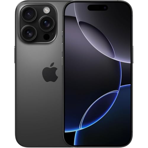 Apple iPhone 16 Pro, US Version, 128GB, Black Titanium - Unlocked (Renewed Premium)