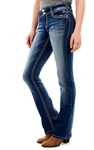 WallFlower Women's InstaStretch Luscious Curvy Bootcut Jeans, Jenna, 9