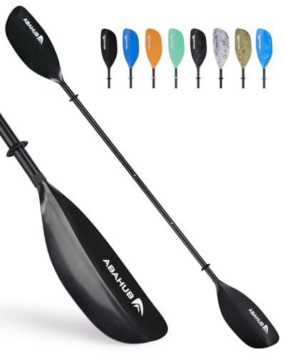 Abahub 210-230cm Adjustable Kayak Paddle for Kayak,Boating,Black