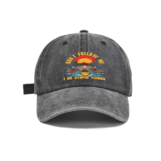 Vintage Kayak Playboating I Do Stupid Things Funny Kayaking Performance Breathable Washed Trucker Hat
