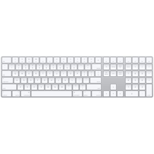 Apple Magic Keyboard with Numeric Keypad - White | Wireless, Bluetooth, Rechargeable. Works with Mac, iPad, or iPhone; US English