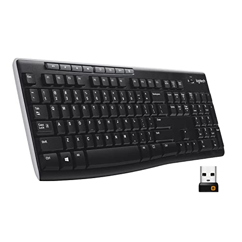Logitech K270 Full Size Wireless Keyboard for Windows - Black