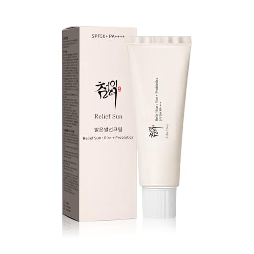 RELIEF SUN Relief Sun Organic Korean sunscreen SPF50+ Organic Korean sunscreen SPF50+, PA++++ Riceand Probiotics | Korean Skin Care Solution for All Skin