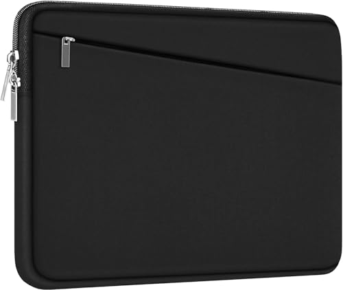 Laptop Sleeve 15.6 inch, Durable Computer Carrying Bag Protective Case Briefcase Handbag with Front Pocket, Slim Laptop Cover for 15-16 Inch HP, Dell, Lenovo, Asus, Notebook, Black