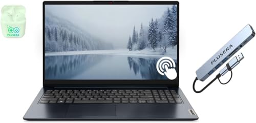 Lenovo IdeaPad 15.6” FHD Touchscreen Laptop, 40GB RAM 2.5TB Storage (2TB SSD+512GB Docking Station Set), 10-Cores Intel Core i5, Windows 11 Pro with Microsoft Office Included, PLUSERA Earphones
