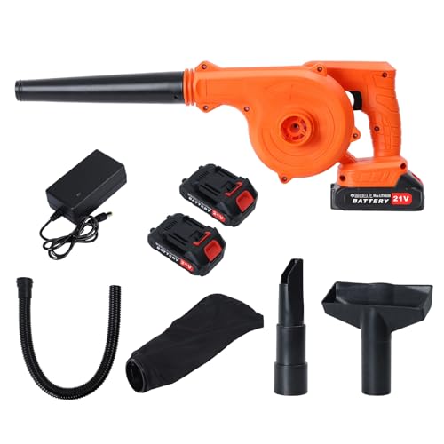 Leaf Blower Cordless, 21V Handheld Electric Leaf Blower with Battery and Charger, Lightweight Battery Powered Leaf Blower for Lawn Care, Patio, Yard, Sidewalk, Cordless Leaf Blowers for Snow Blowing