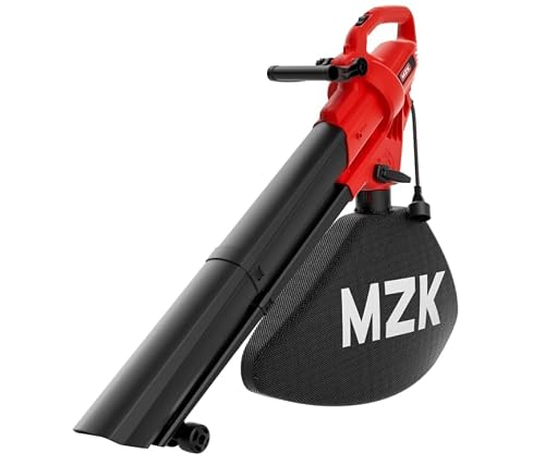 MZK 3 in 1 Electric Leaf Blower Corded, Leaf Vacuum and Leaf Mulcher, 460 CFM, 167 MPH Airflow, Corded Blowers with 40L Leaf Collection Bag for Yard, Garden, LB67M
