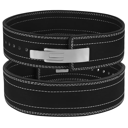 Powerlifting Belts Lever Belt For Men and Women 9mm IPF Thick Leather Weight Lifting Belt Ideal for Gym Belts Training Weightlifting and Bodybuilding Squats and Deadlifts (Small (26"-32"))