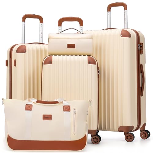 Cosbarn Luggage Sets 5 Piece Suitcases with Wheels