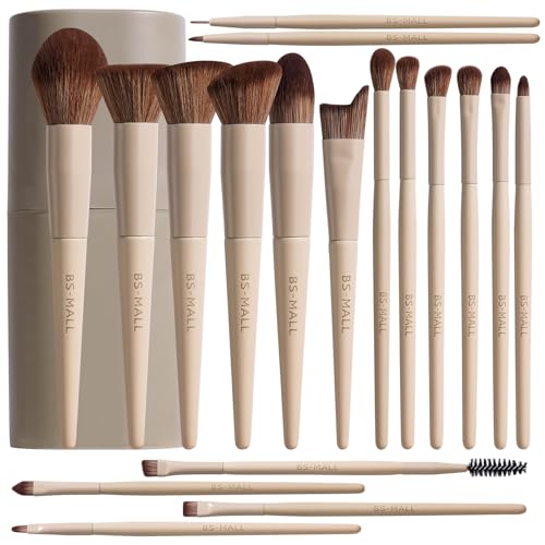 Professional Makeup Brush Set with Travel Case 18 Pcs for Makeup Artists