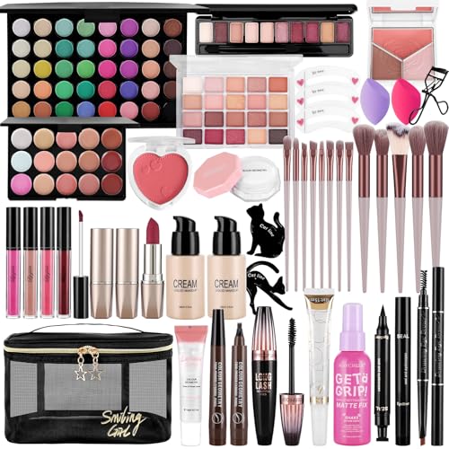 Makeup Kit for Women：Foundation Eyeshadow Palette Makeup Brushe Makeup Set