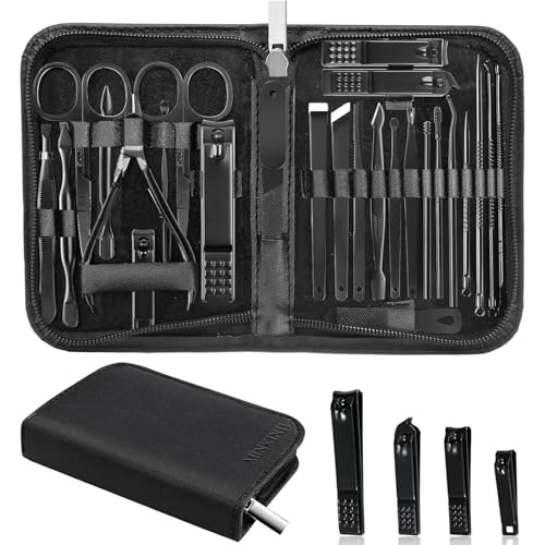 MINKINH Nail Clippers Set Manicure Pedicure Kit, 26-Piece Stainless Steel