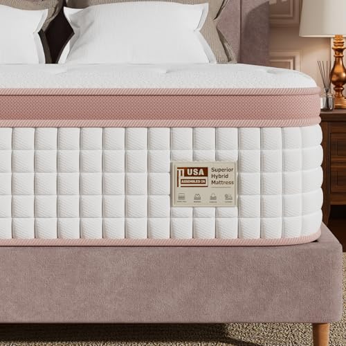 Full Mattress 14 Inch Extra Firm, Heavy Sleep Hybrid Mattress in a Box for Back Pain Relief, Motion Isolation Bed Used for Couples and Side Sleepers, 365-Night Trial,CertiPUR-US & Zero Fiberglass