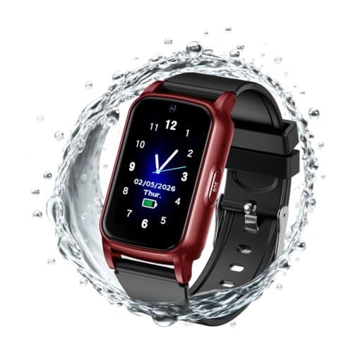 Fajocru Fall Detection Watch for Seniors, GPS Tracker for Elderly with SOS Button, Real-Time Location Tracking, Two-Way Voice, Heart Rate & Step Counter, Medical Alert Watch, No Monthly Fee