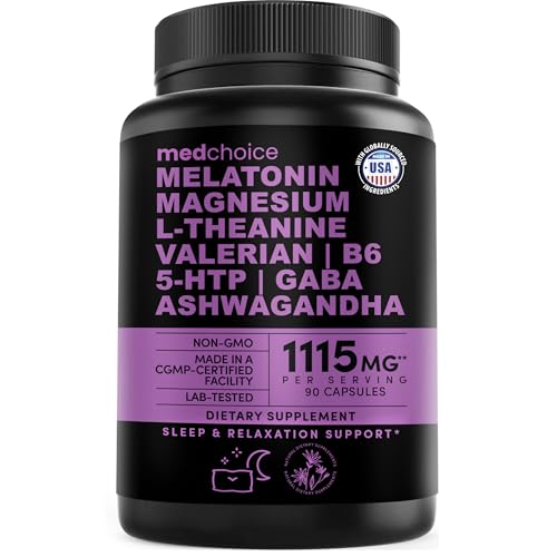 MEDCHOICE 12-in-1 Melatonin 5mg Sleep Capsules with Magnesium, 90ct