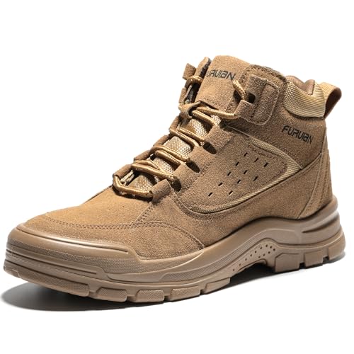 Furuian Steel Toe Boots for Men Women Lightweight Work Boots Pioneer Series